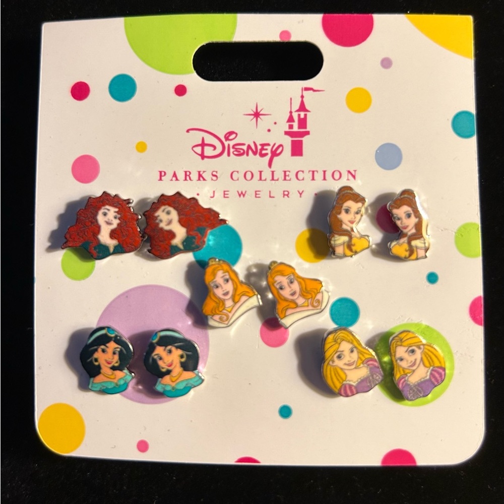 Disney Parks Collection Jewelry Princess 
Earrings Set New